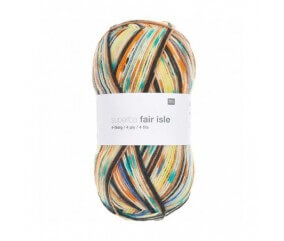Pelote de laine à chaussettes à tricoter Superba Fair Isle 4 fils - 100GR - Rico Design multicolore 03 sperenza