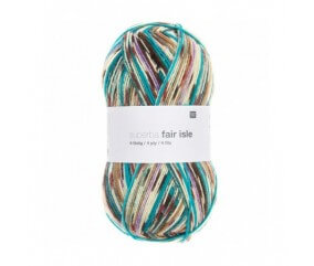 Pelote de laine à chaussettes à tricoter Superba Fair Isle 4 fils - 100GR - Rico Design multicolore 04 sperenza