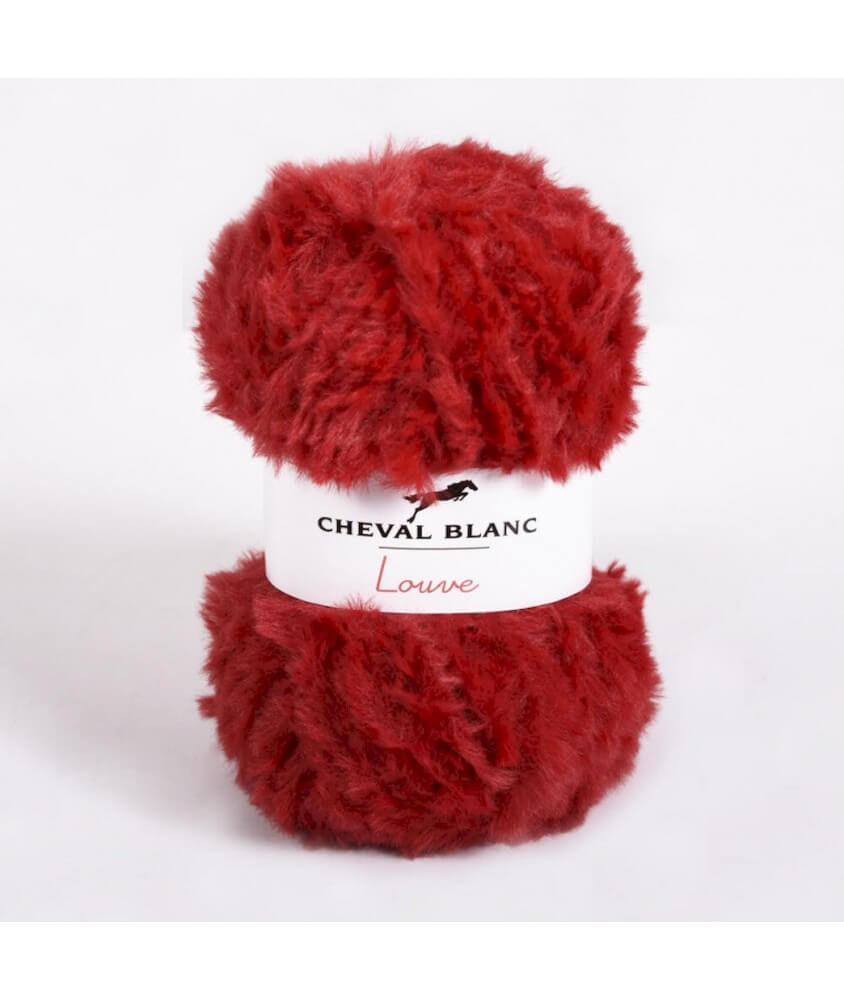 Pelote de fourrure Louve - Cheval Blanc 305 rouge Pelote de fourrure Louve - Cheval Blanc 305 rouge