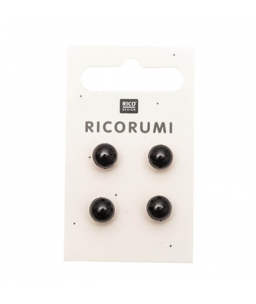 Boutons yeux Amigurumi petit modèle D.8,5 mm X 4 Ricorumi - Rico Design