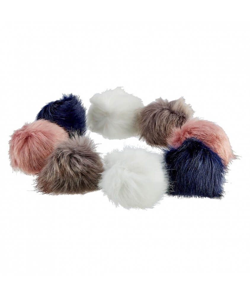 Assortiment de 8 POMPONS fausse fourrure diam. 120 mm - Prym