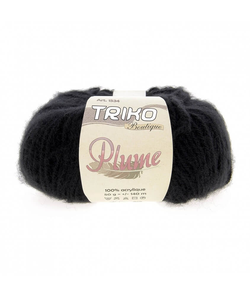 Fil à tricoter Plume - Distrifil noir 02 sperenza Fil à tricoter Plume - Distrifil noir 02 sperenza
