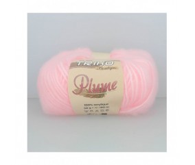 Fil à tricoter Plume - Distrifil rose 04 sperenza