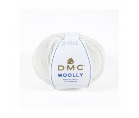 Pelote 100% laine Woolly - DMC blanc 01 sperenza