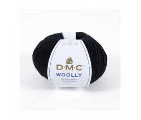 Pelote 100% laine Woolly - DMC noir 02 sperenza