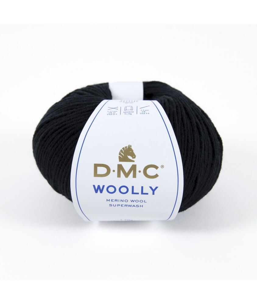 Pelote 100% laine Woolly - DMC noir 02 sperenza Pelote 100% laine Woolly - DMC noir 02 sperenza