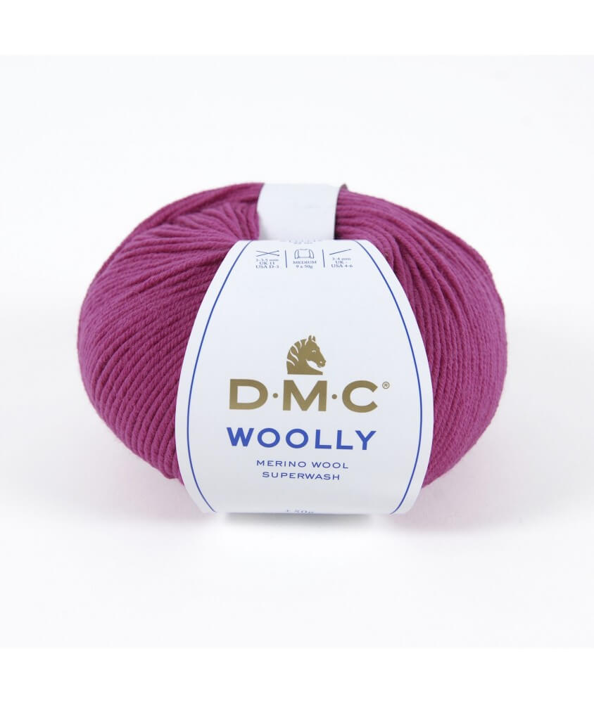 Pelote 100% laine Woolly - DMC rose fuchsia 54 sperenza Pelote 100% laine Woolly - DMC rose fuchsia 54 sperenza