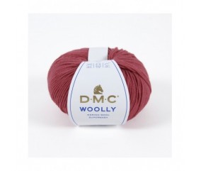 Pelote 100% laine Woolly - DMC rouge 55 sperenza