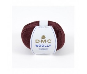 Pelote 100% laine Woolly - DMC rouge lie de vin 53 sperenza