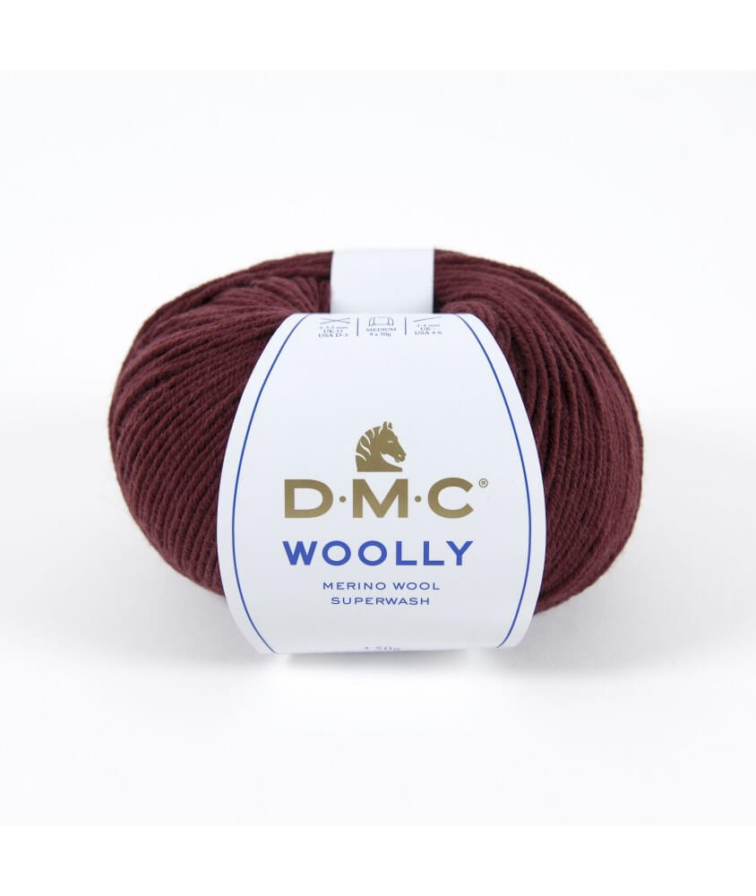 Pelote 100% laine Woolly - DMC rouge lie de vin 53 sperenza