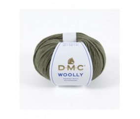 Pelote 100% laine Woolly - DMC vert kaki 83 sperenza