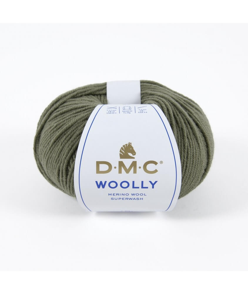 Pelote 100% laine Woolly - DMC vert kaki 83 sperenza Pelote 100% laine Woolly - DMC vert kaki 83 sperenza