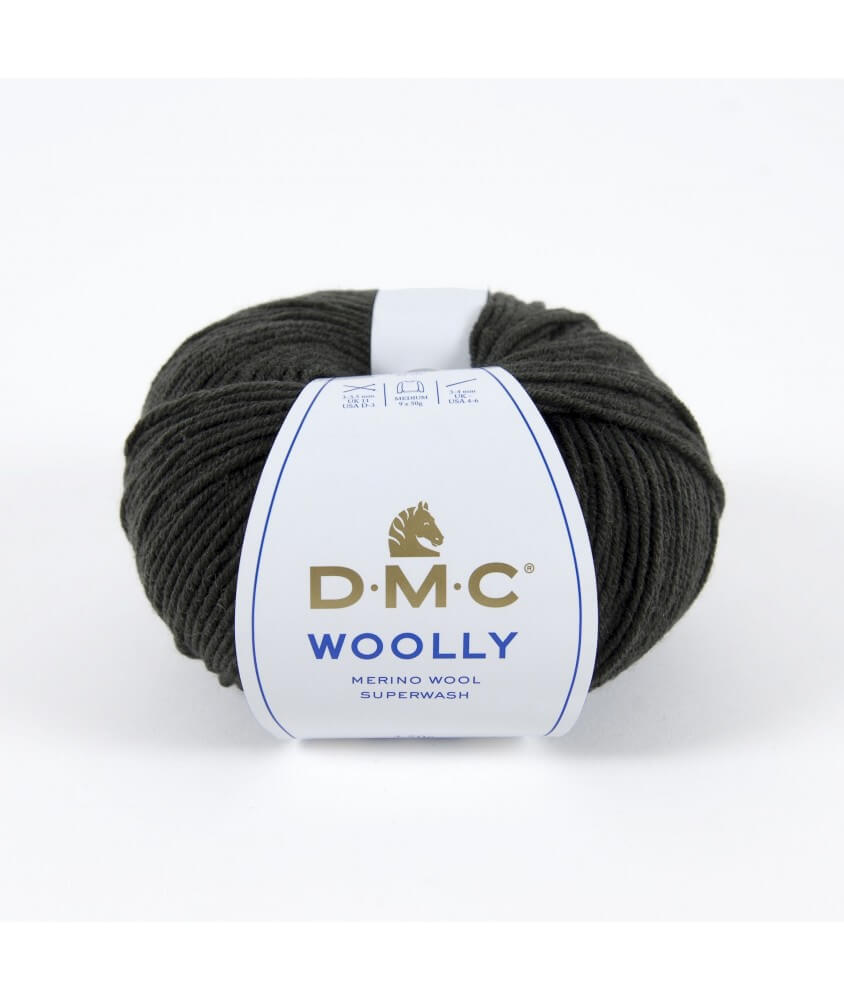 Pelote 100% laine Woolly - DMC gris charbon 123 sperenza