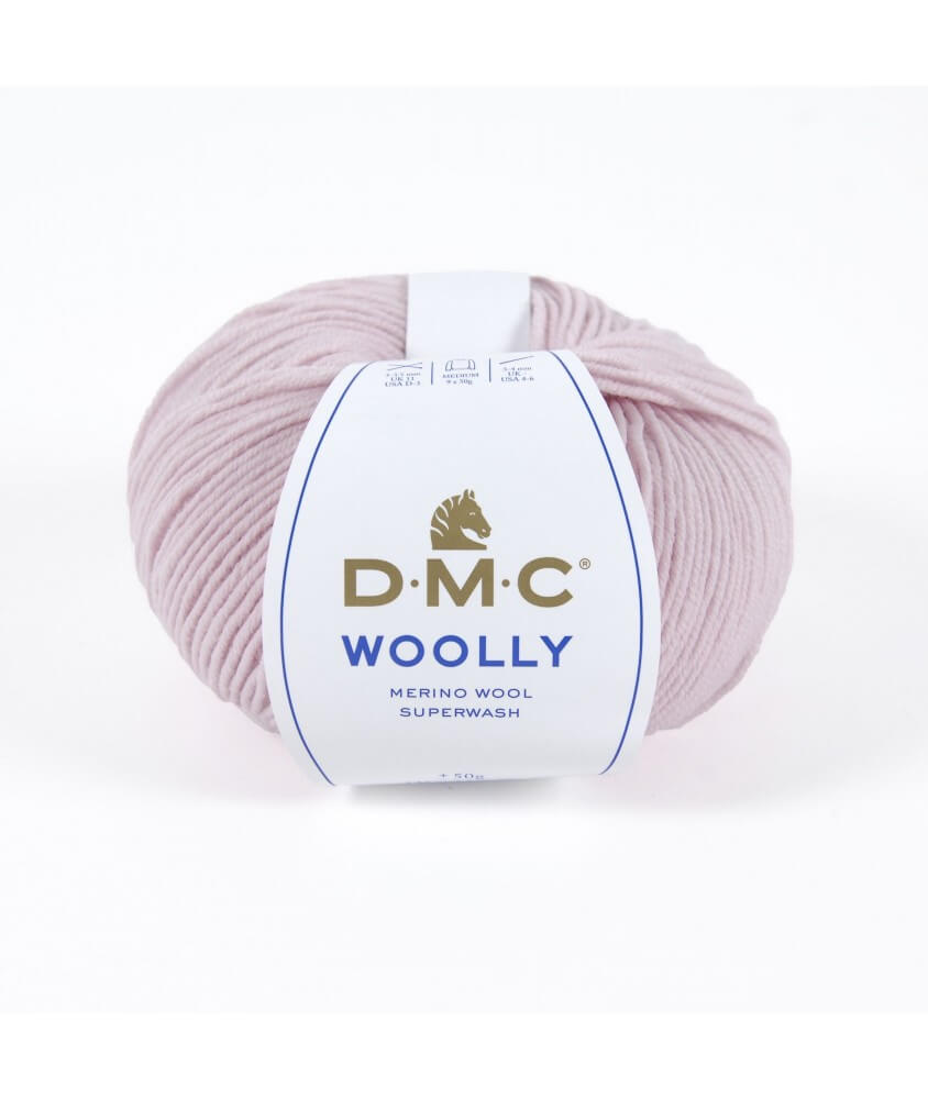 Pelote 100% laine Woolly - DMC rose layette 41 sperenza Pelote 100% laine Woolly - DMC rose layette 41 sperenza