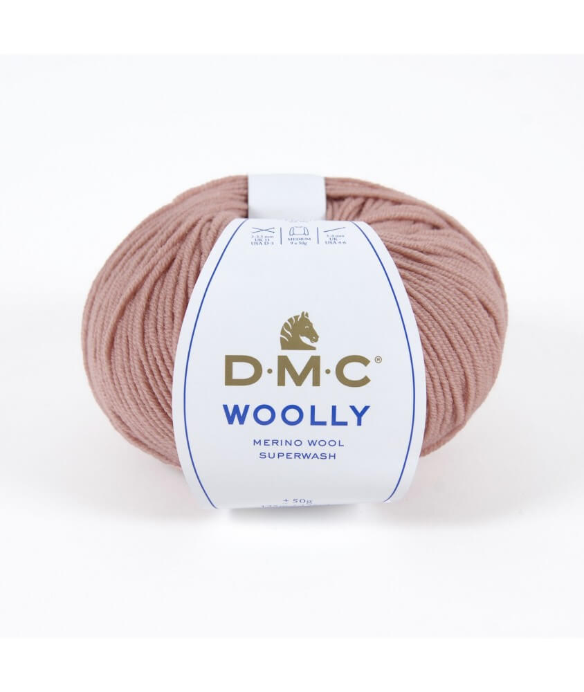 Pelote 100% laine Woolly - DMC rose vieux rose 45 sperenza