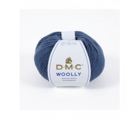 Pelote 100% laine Woolly - DMC bleu denim 75 sperenza