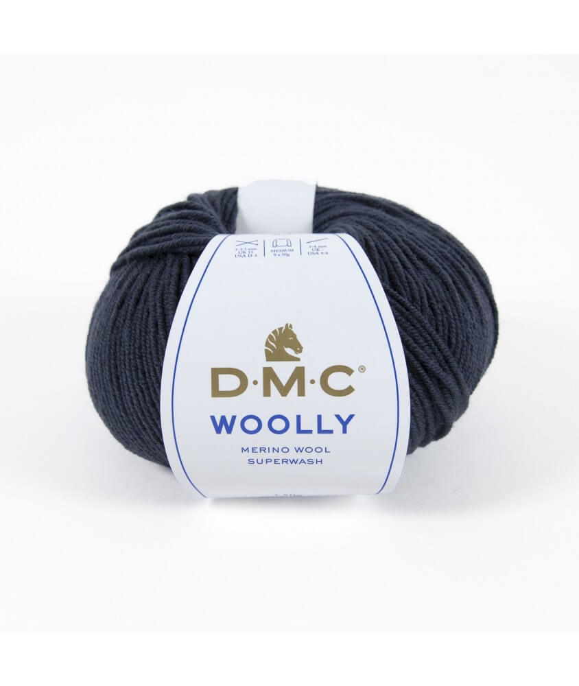 Pelote 100% laine Woolly - DMC bleu encre 76 sperenza