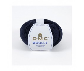 Pelote 100% laine Woolly - DMC bleu marine 07 sperenza