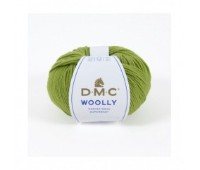 Pelote 100% laine Woolly - DMC vert petit pois 81 sperenza