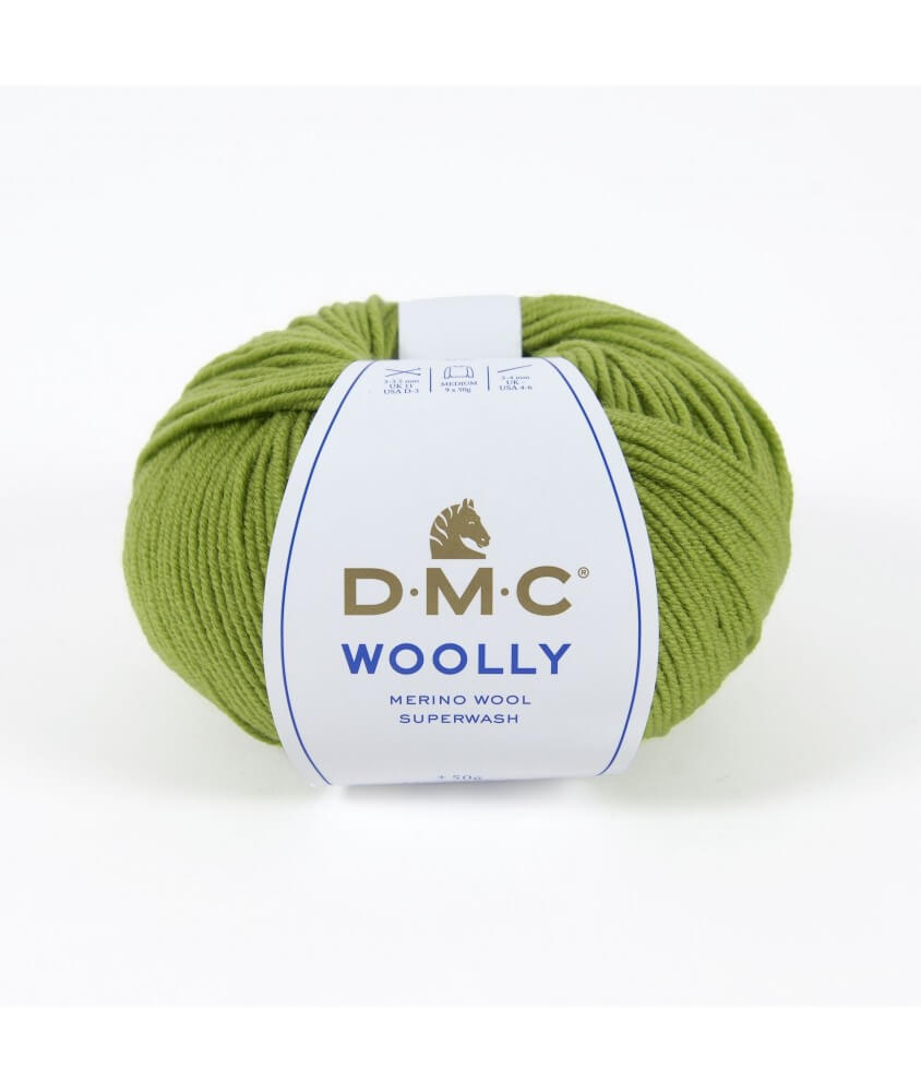 Pelote 100% laine Woolly - DMC vert petit pois 81 sperenza