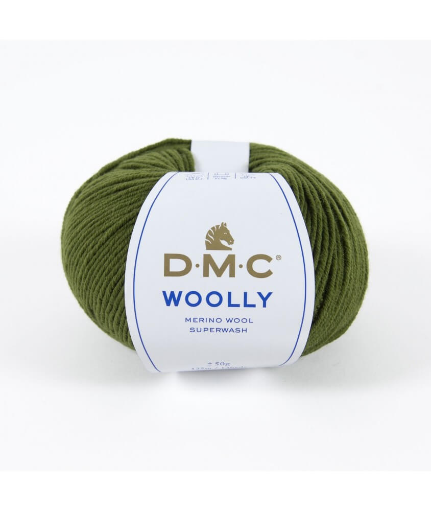 Pelote 100% laine Woolly - DMC vert sous bois 82 sperenza