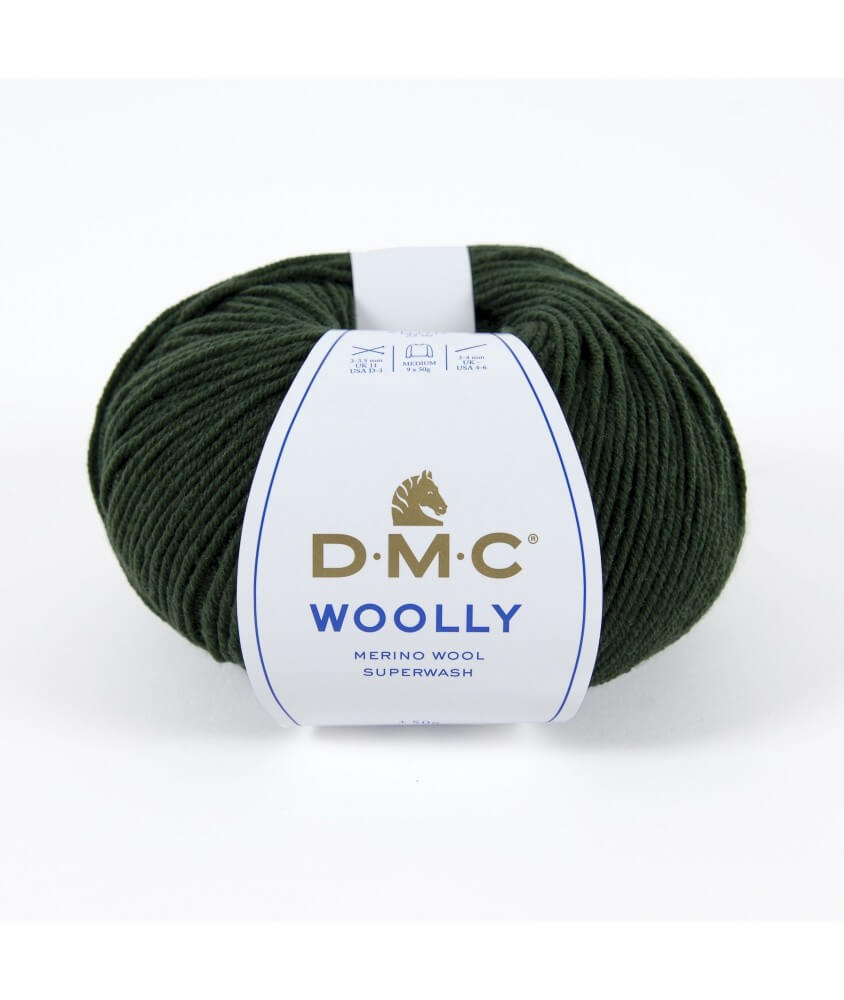 Pelote 100% laine Woolly - DMC vert sapin 86 sperenza
