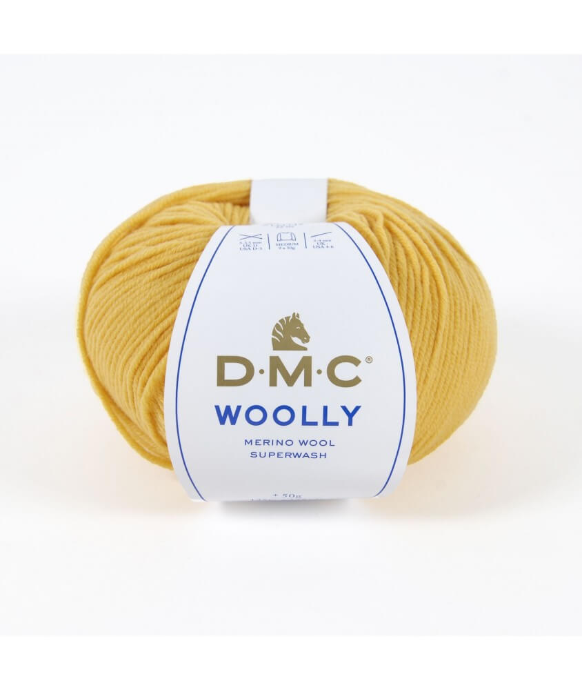 Pelote 100% laine Woolly - DMC jaune soleil 95 sperenza