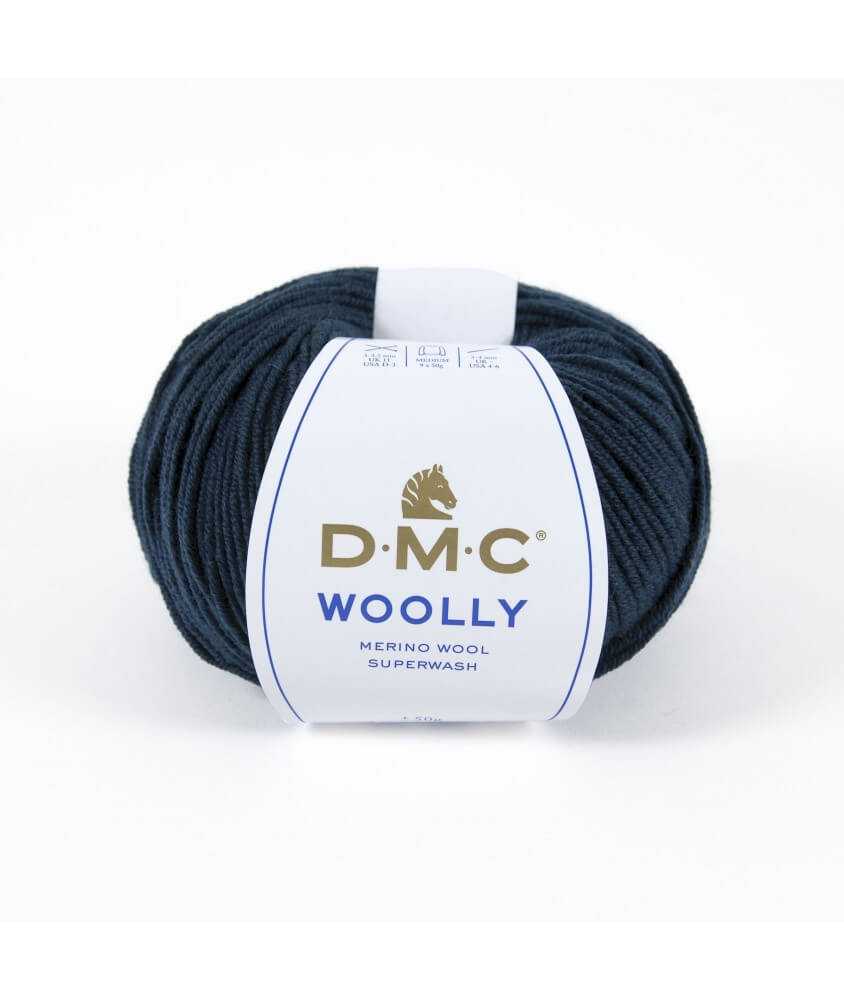 Pelote 100% laine Woolly - DMC bleu nuit 79 sperenza