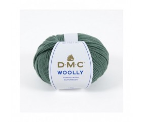 Pelote 100% laine Woolly - DMC vert fumée 87 sperenza