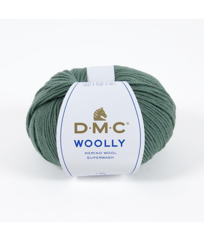 Pelote 100% laine Woolly - DMC vert fumée 87 sperenza Pelote 100% laine Woolly - DMC vert fumée 87 sperenza