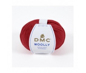 Pelote 100% laine Woolly - DMC rouge vif 58 sperenza