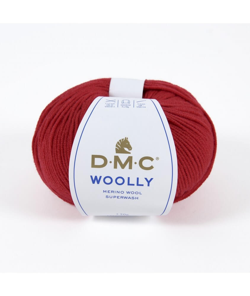 Pelote 100% laine Woolly - DMC rouge vif 58 sperenza Pelote 100% laine Woolly - DMC rouge vif 58 sperenza