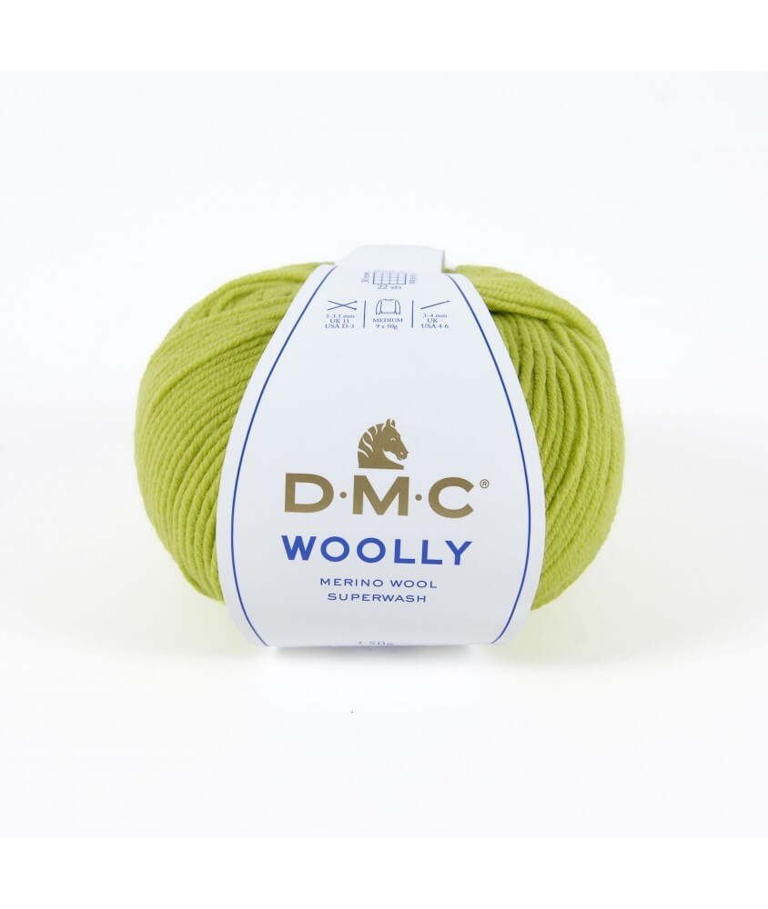 Pelote 100% laine Woolly - DMC vert 84 sperenza