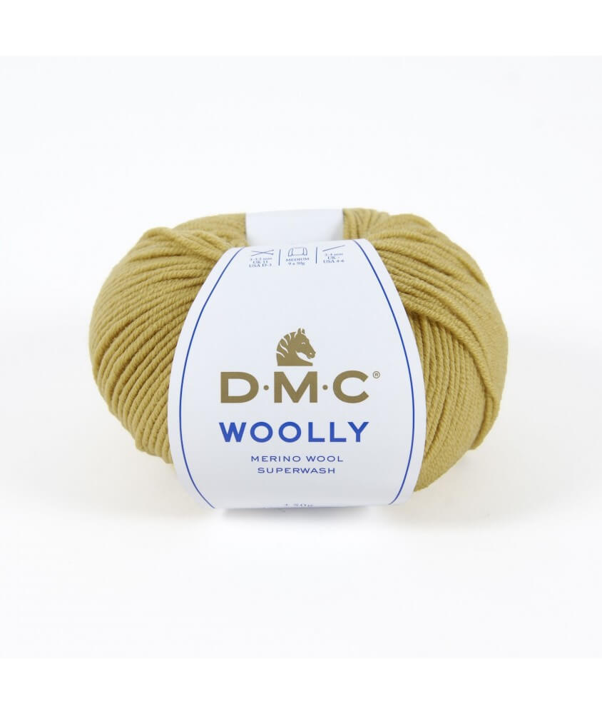 Pelote 100% laine Woolly - DMC jaune moutarde 91 sperenza