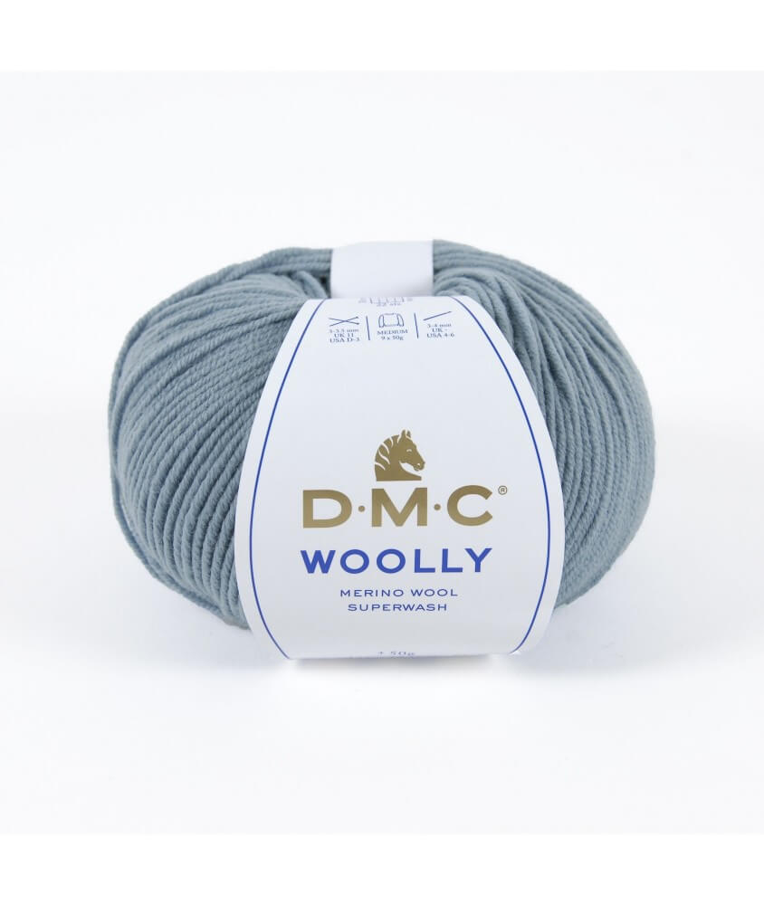 Pelote 100% laine Woolly - DMC bleu gris 78 sperenza