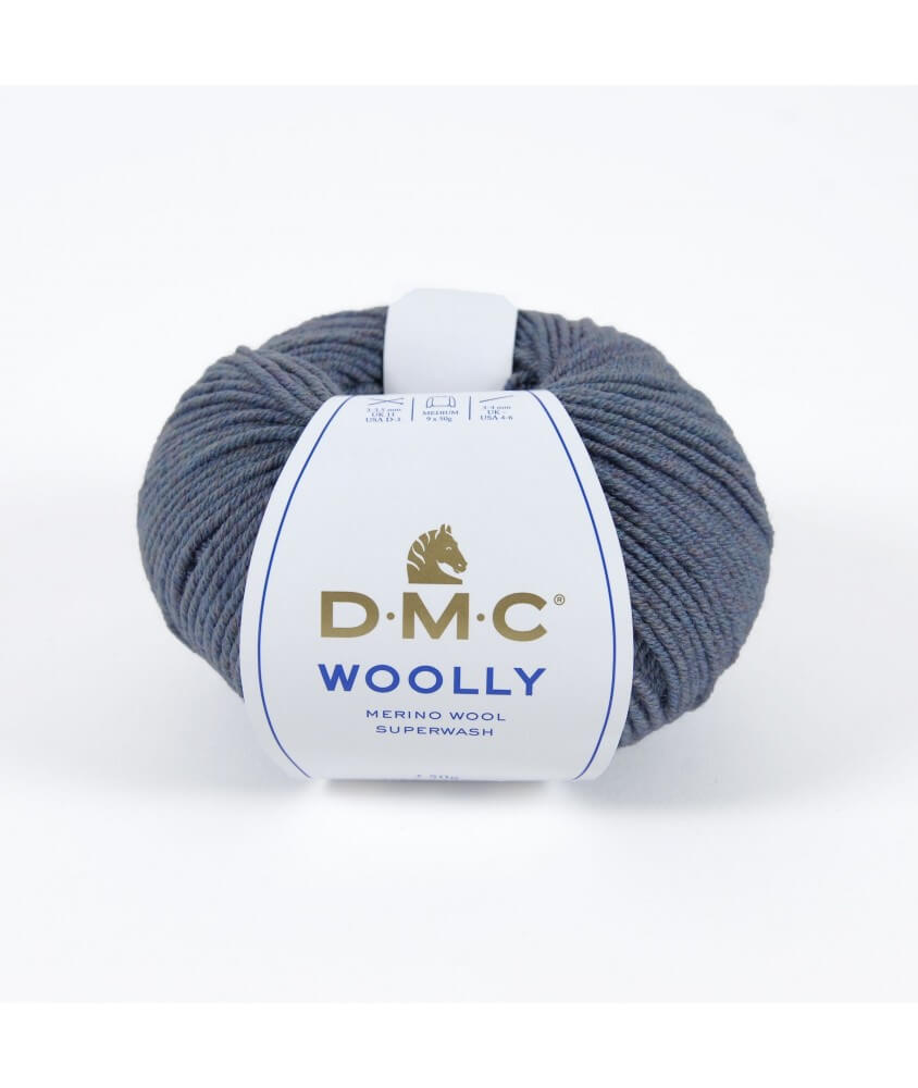 Pelote 100% laine Woolly - DMC bleu 777 sperenza