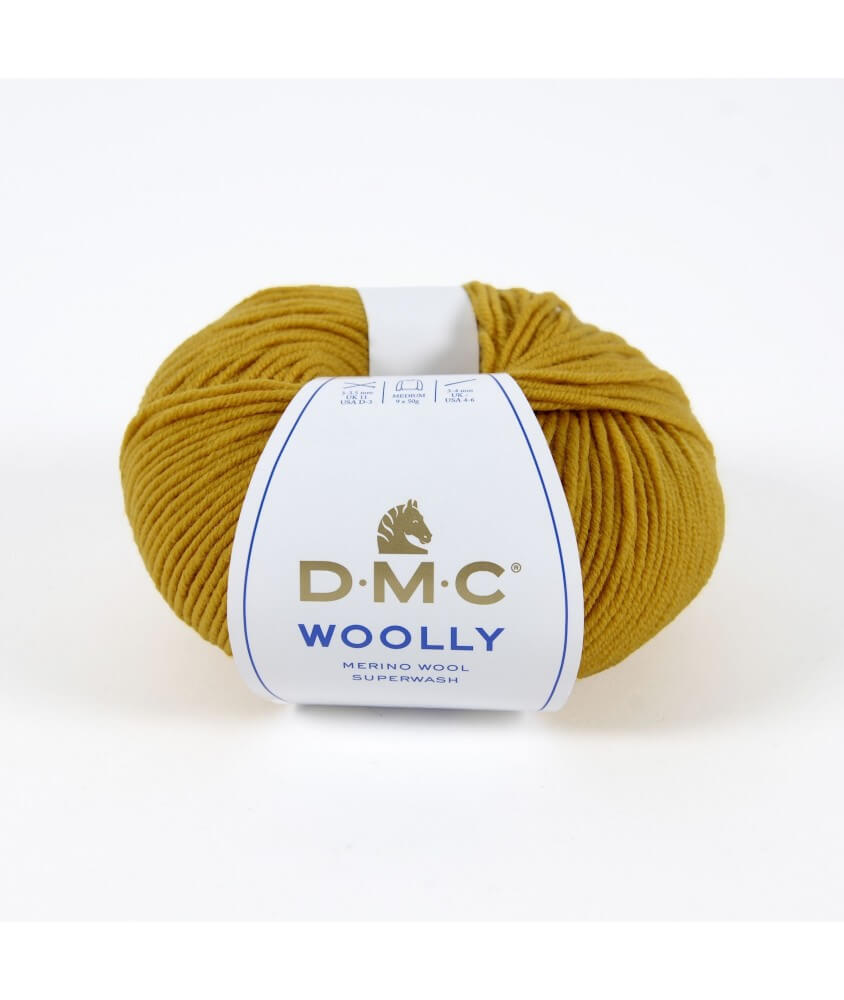 Pelote 100% laine Woolly - DMC jaune safran 959 sperenza