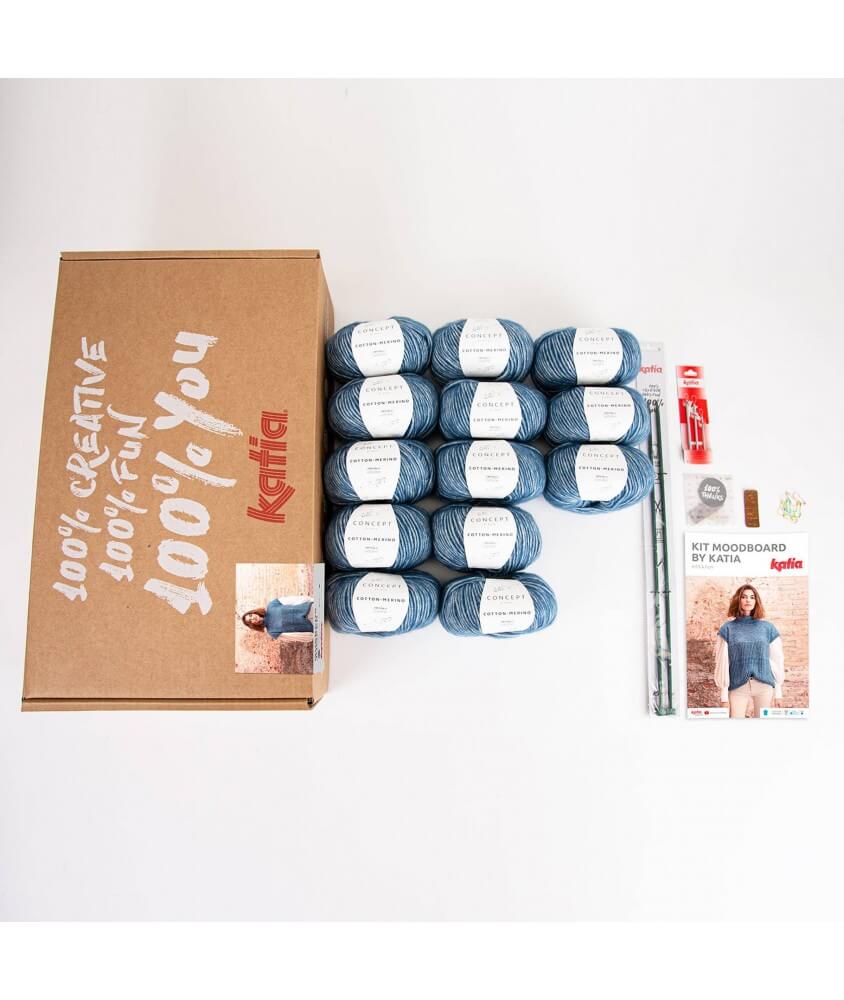 Kit Débutant Pull tricot sans manche et col roulé Moodboard - katia Kit Débutant Pull tricot sans manche et col roulé Moodboard - katia
