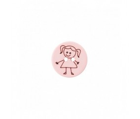 Boutons Fille polyester 15mm X 3 - Prym ROSE CLAIR SPERENZA