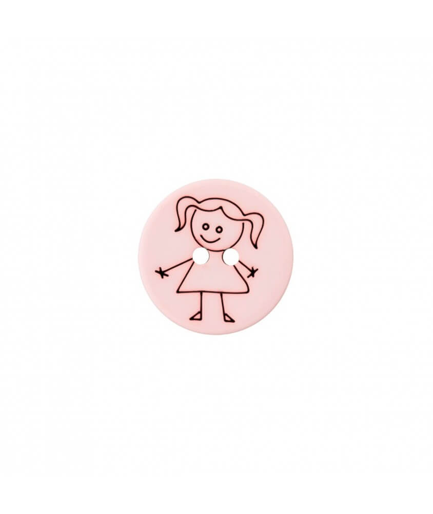 Boutons Fille polyester 15mm X 3 - Prym ROSE CLAIR SPERENZA