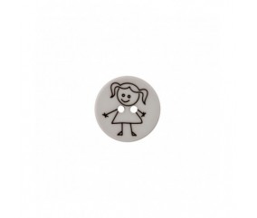Boutons Fille polyester 15mm X 3 - Prym GRIS CLAIR SPERENZA