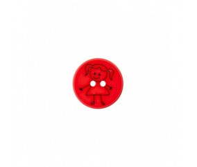 Boutons Fille polyester 15mm X 3 - Prym ROUGE SPERENZA