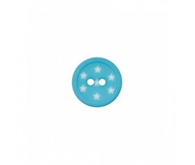 Boutons étoiles polyester 2 trous 12mm X3 - Prym TURQUOSIE SPERENZA