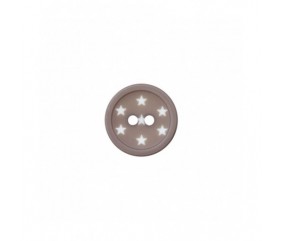 Boutons étoiles polyester 2 trous 15mm X3 - Prym GRIS MOYEN SPERENZA
