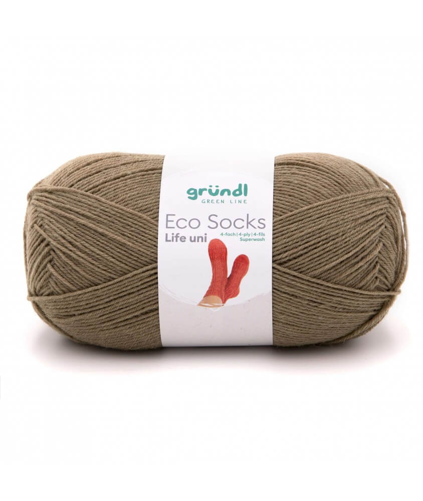 Laine à chaussettes à tricoter ECO SOCKS LIFE UNI - 100 GR - Grundl - certifiée Oeko-Tex MARRON 04 SPERENZA Laine à chaussettes à tricoter ECO SOCKS LIFE UNI - 100 GR - Grundl - certifiée Oeko-Tex MARRON 04 SPERENZA