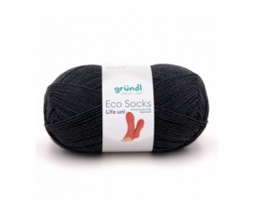 Laine à chaussettes à tricoter ECO SOCKS LIFE UNI - 100 GR - Grundl - certifiée Oeko-Tex GRIS 05 SPERENZA