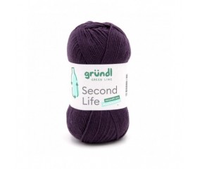 Fil à tricoter durable SECOND LIFE - Grundl - Certifié Oeko-Tex violet 03 sperenza