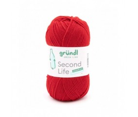 Fil à tricoter durable SECOND LIFE - Grundl - Certifié Oeko-Tex rouge 06 sperenza