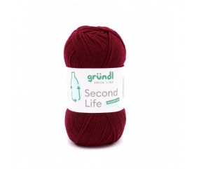 Fil à tricoter durable SECOND LIFE - Grundl - Certifié Oeko-Tex rouge 09 sperenza
