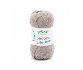 Fil à tricoter durable SECOND LIFE - Grundl - Certifié Oeko-Tex marron 11 sperenza